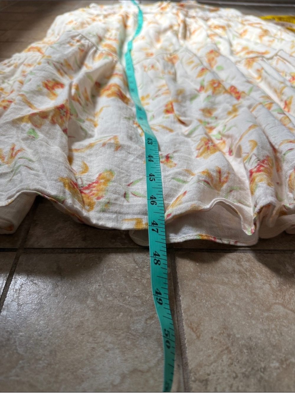 LoveShackFancy Dress Ann Midi Pockets Floral Sunshine Cotton Linen Lined Size L - Picture 16 of 16